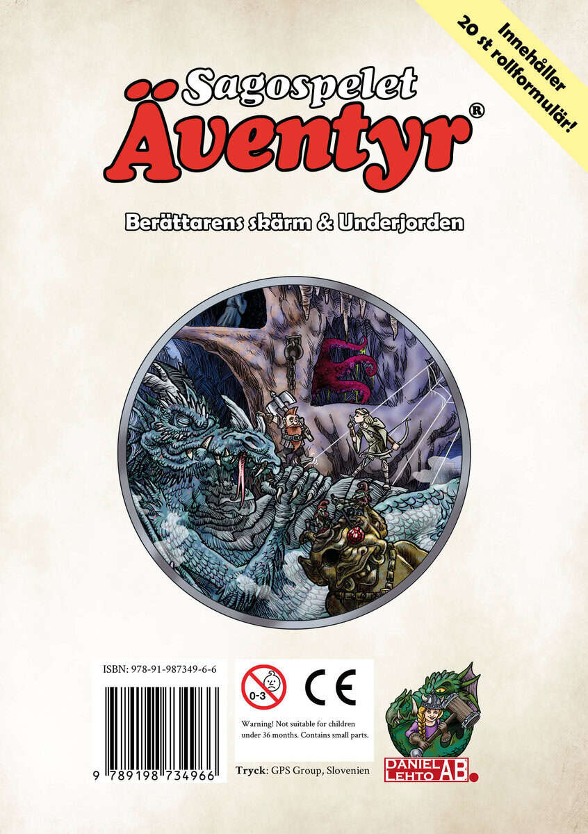 Daniel Lehto : Sagospelet Äventyr - berättarens skärm och Underjorden