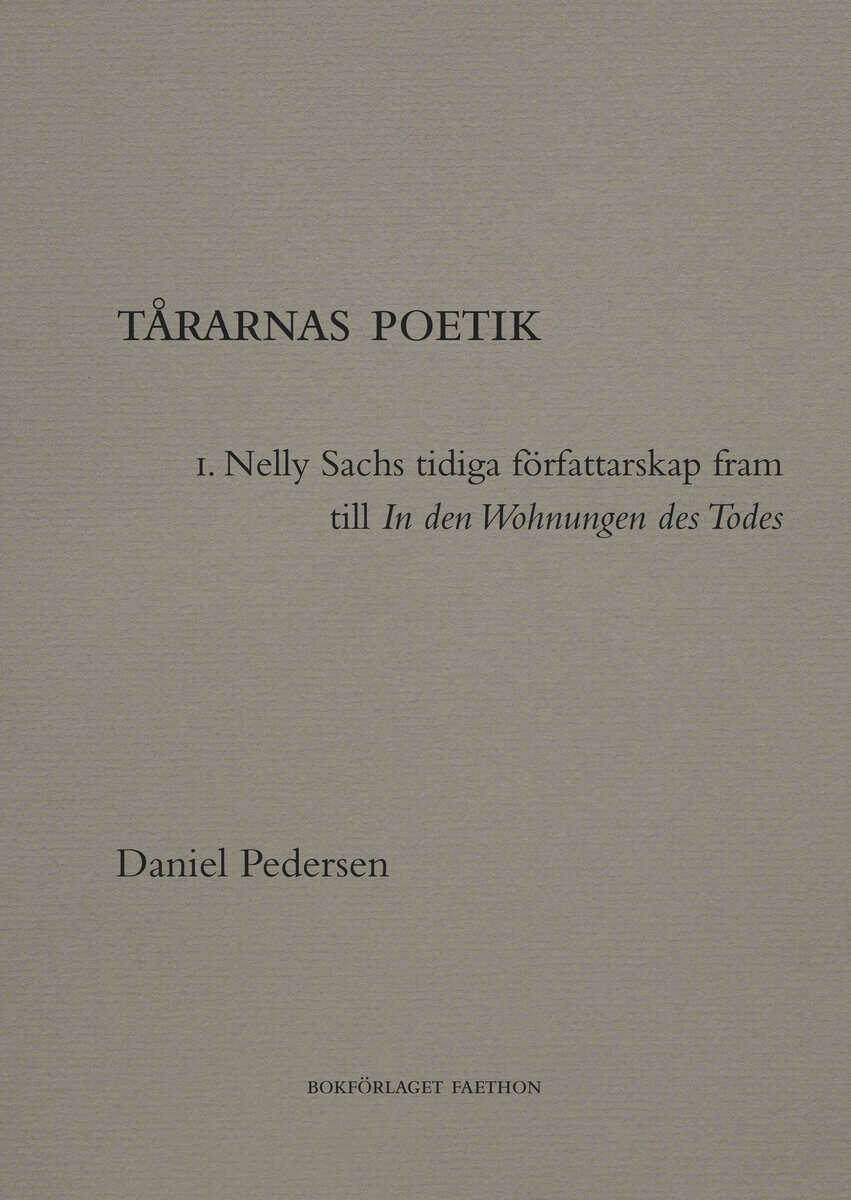 Daniel Pedersen : Tårarnas poetik