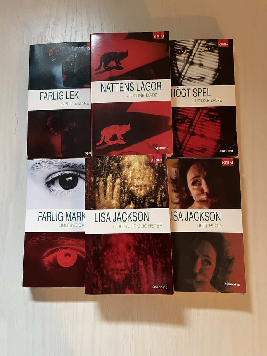 Dare, Justin; Jackson, Lisa : Krim-serien 1-6 - Farlig lek - Nattens lågor - Högt spel - Farlig mark - Dolda hemligheter - Hett blod