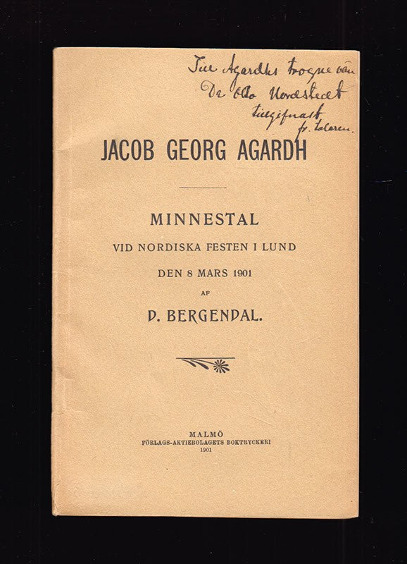 David Bergendal : Jacob Georg Agardh.