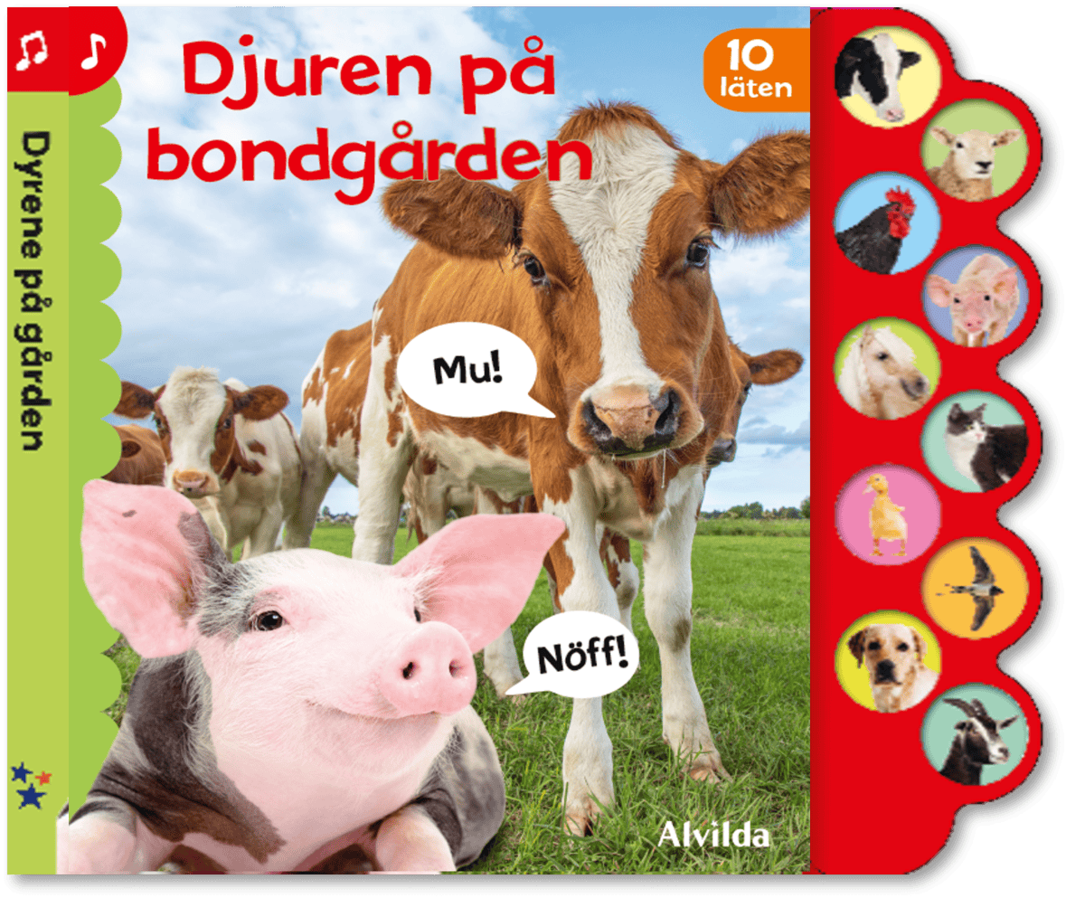 Djuren på bondgården. Ljudbok med 10 ljud