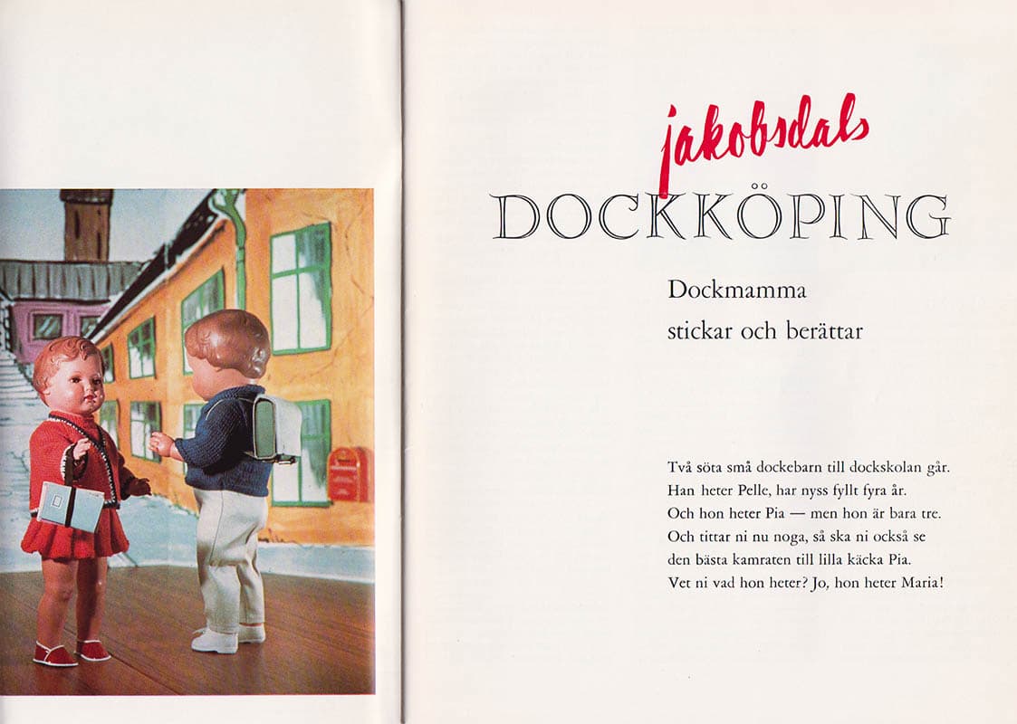 Dockmamma stickar och berättar. Dockköping. Stickhäfte för dockor. Nr 30