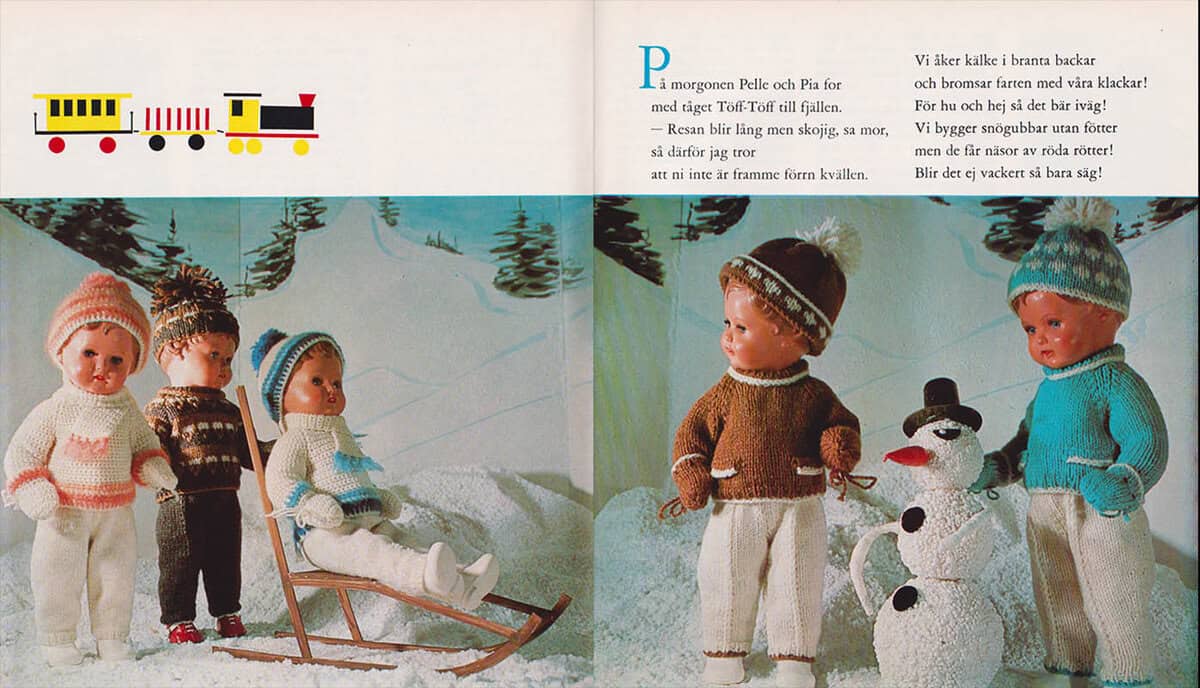 Dockmamma stickar och berättar. Dockköping. Stickhäfte för dockor. Nr 30