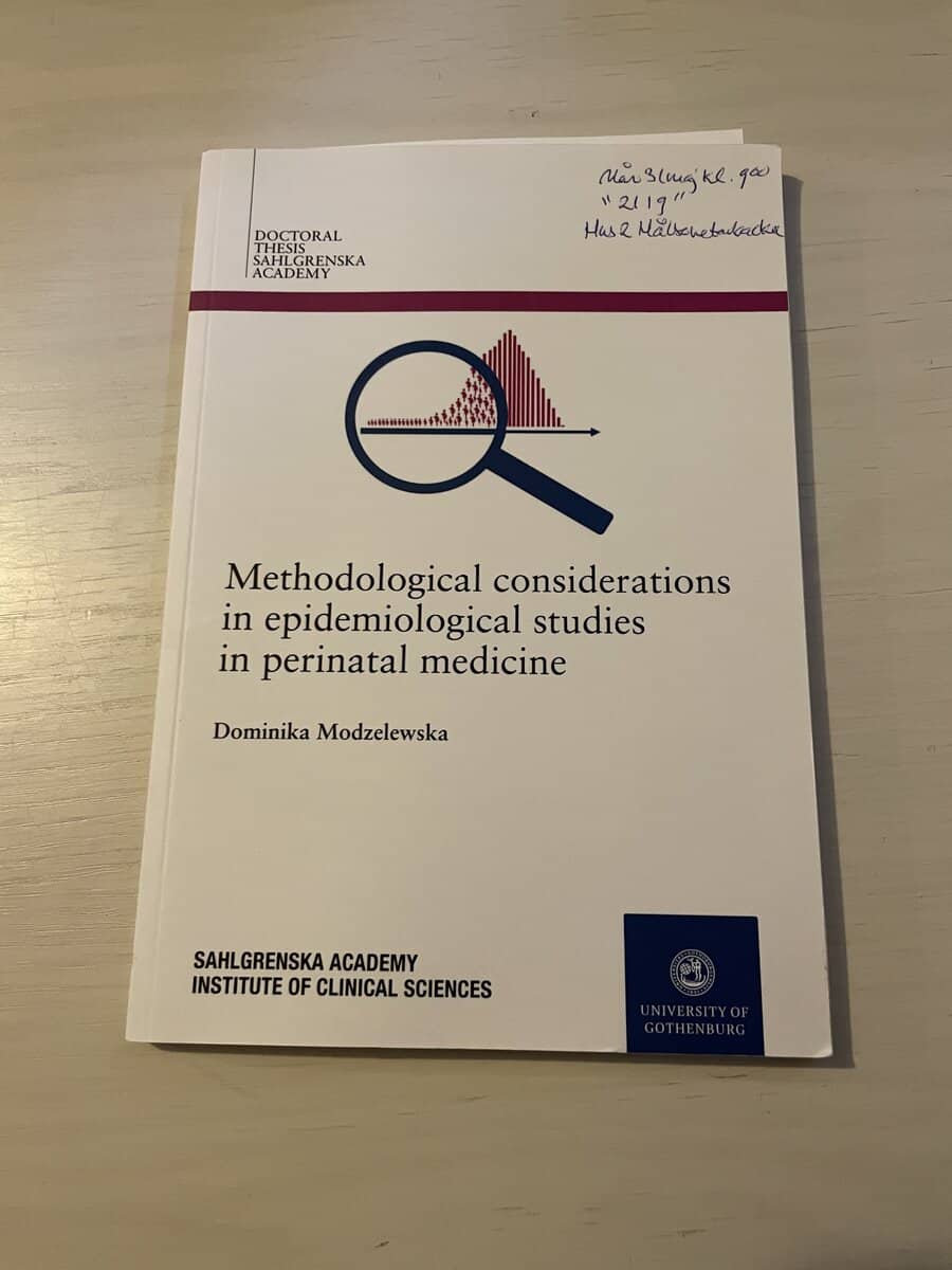 Dominika Modzelewska : Methodological considerations in epidemiological studies in perinatal medicine