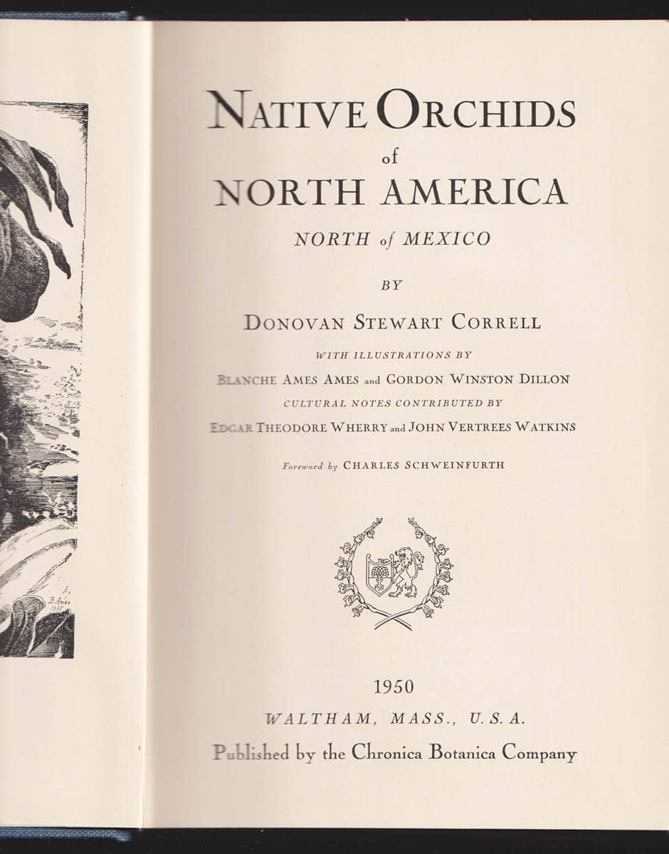 Donovan Stewart Correll : Native Orchids of North America, north of Mexico