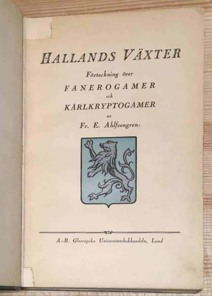 E Alfvengren : Hallands växter. Förteckning över fanerogamer och kärlkryptogamer