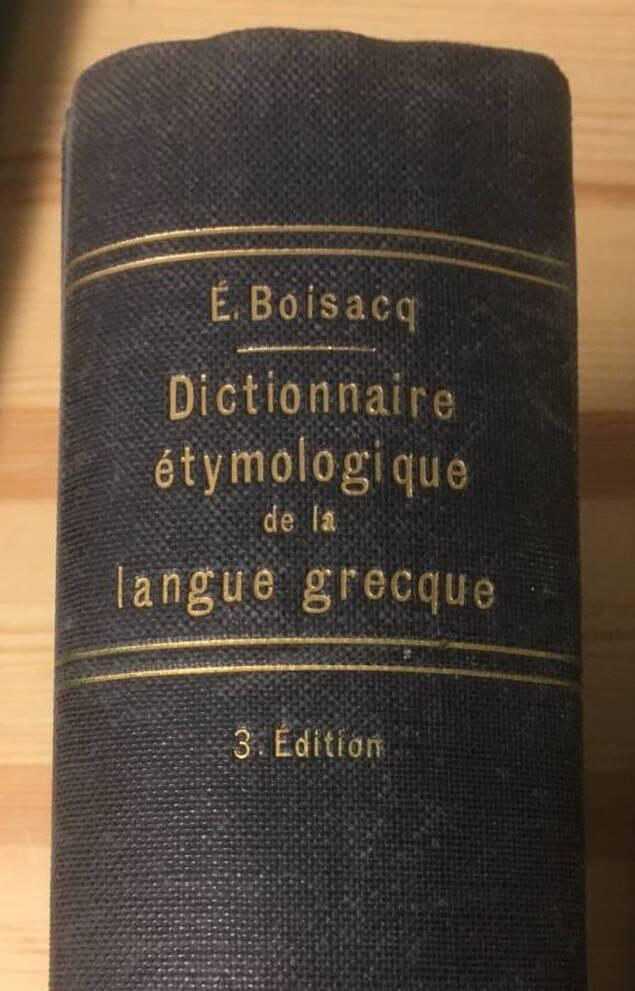 E Biosacq : Dictionnaire etymologique la langue Grecque