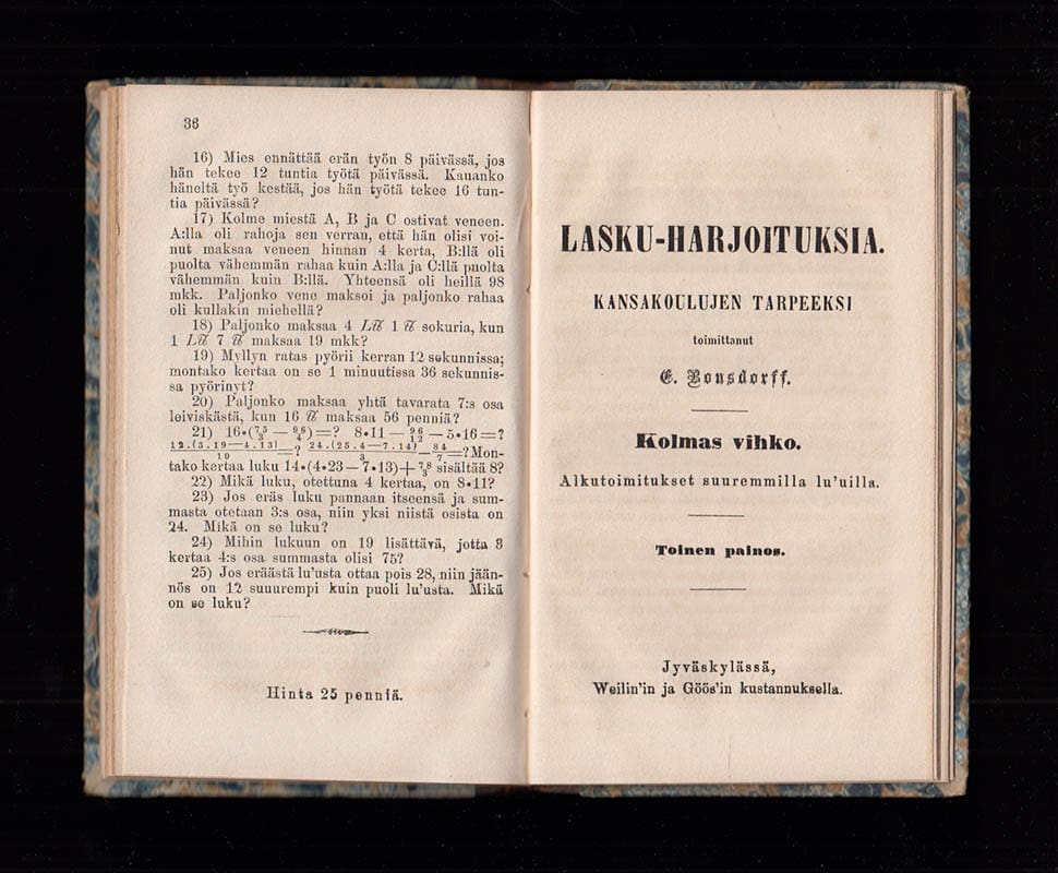 E. Bonsdorff : Lasku-harjoituksia