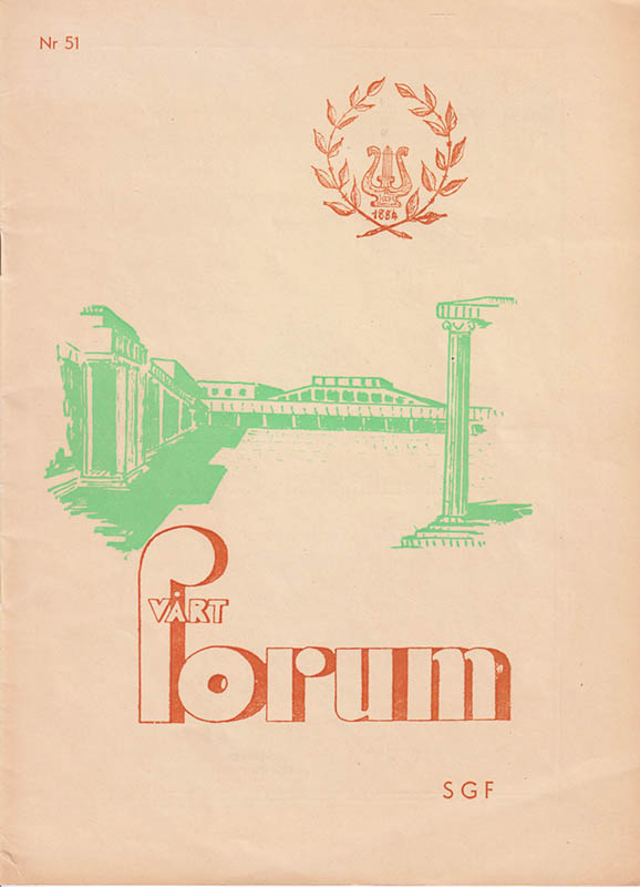 E. G. Öhman : Vårt forum Nr 51 - Organ för Sundsvalls Gymnasiiförbund