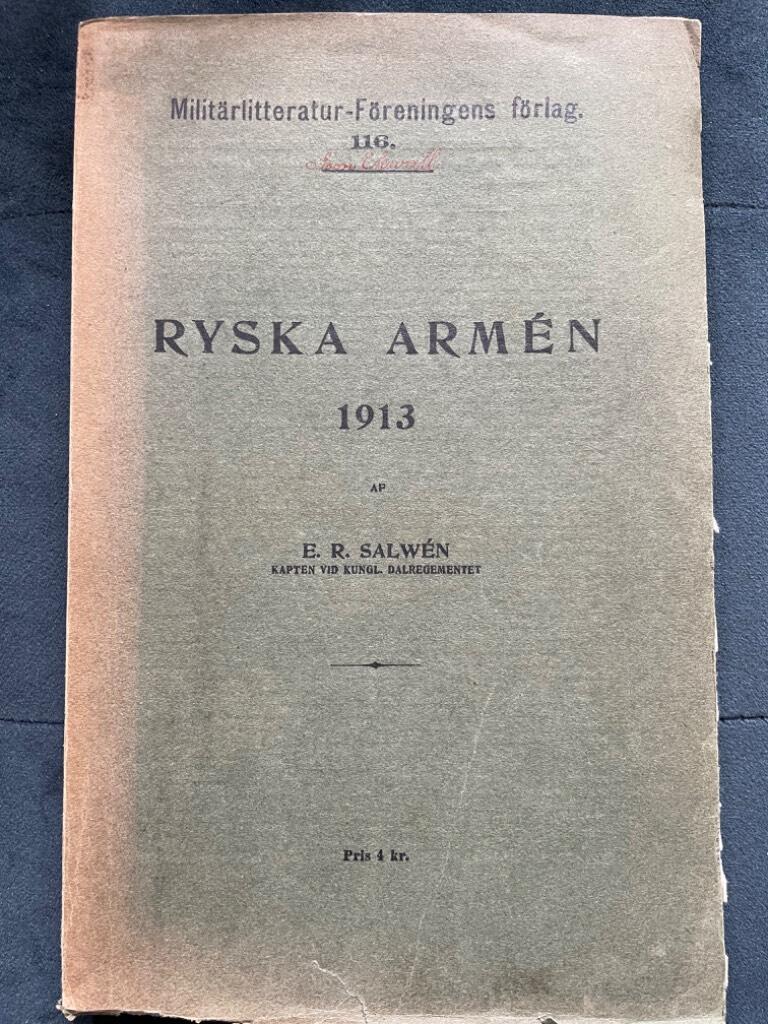 E. R. Salwén : Ryska armén 1913