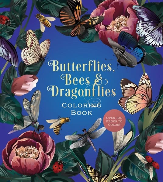Editors of Chartwell Books : Butterflies, Bees & Dragonflies Coloring Book