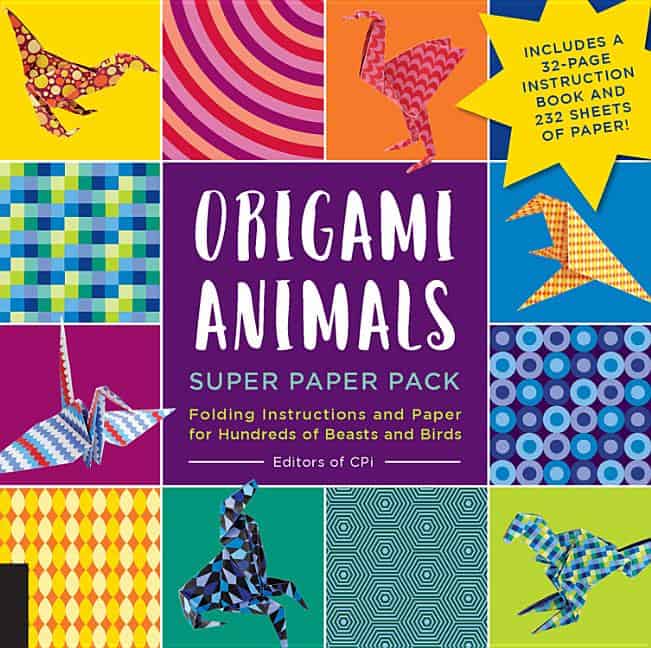 , : Origami animals super paper pack - folding instructions and paper for hundr