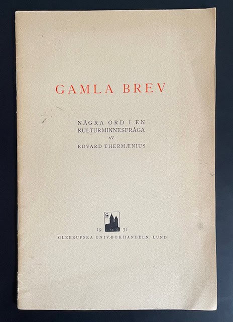 Edvard. Thermænius : Gamla brev