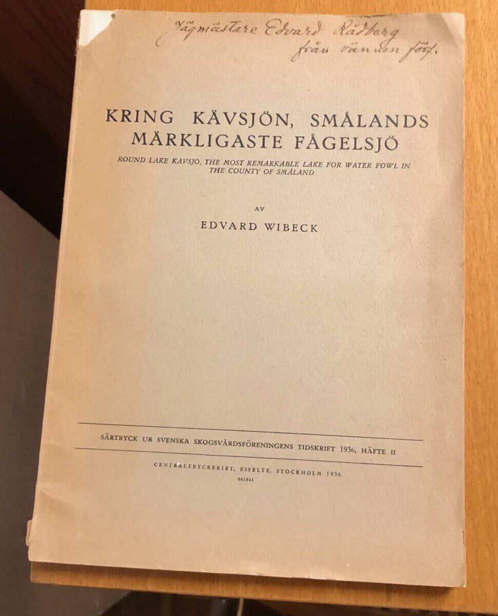 Edvard Wibeck : Kring Kävsjön, Smålands märkligaste fågelsjö