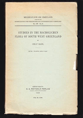Eilif Dahl : Studies in the Macrolichen Flora of South West Greenland. With 7 Plates and 1 Map