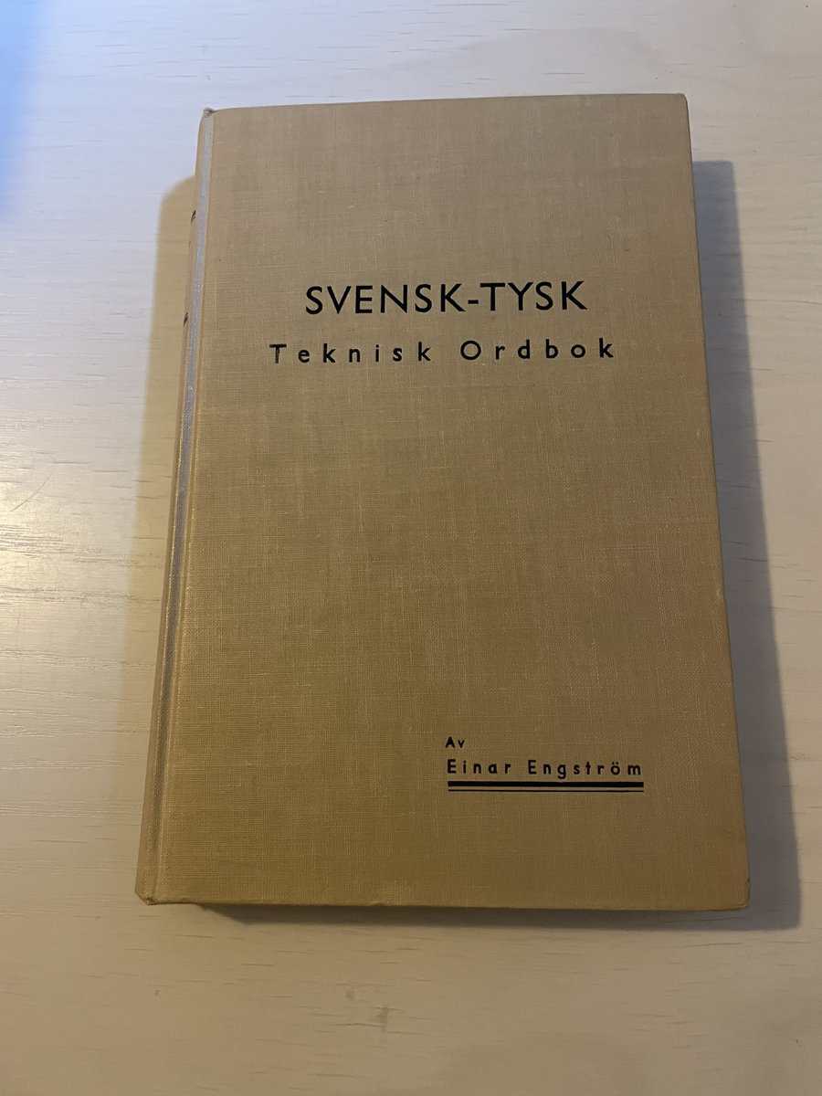 Einar Engström : Svensk-tysk teknisk ordbok