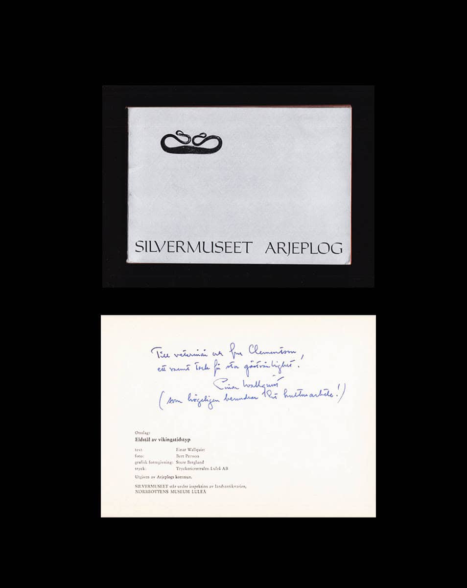 Einar Wallquist : Silvermuseet Arjeplog (dedikation)