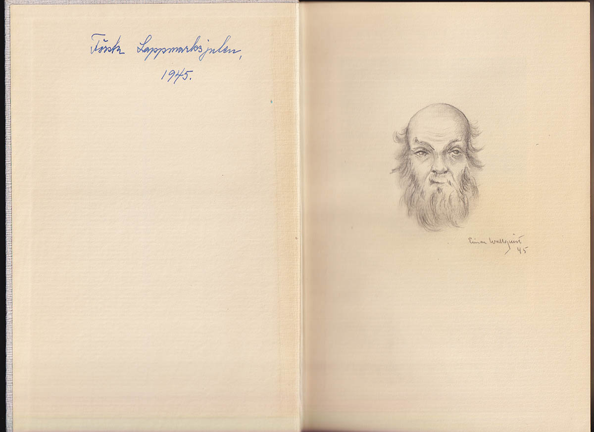 Einar Wallquist : Väster om väg (med en originalteckning)