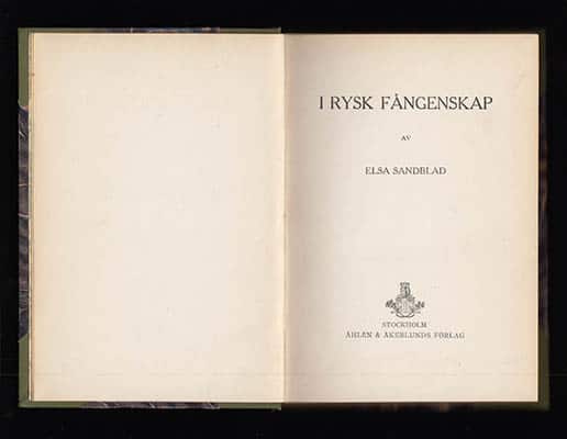Elsa Sandblad : I rysk fångenskap