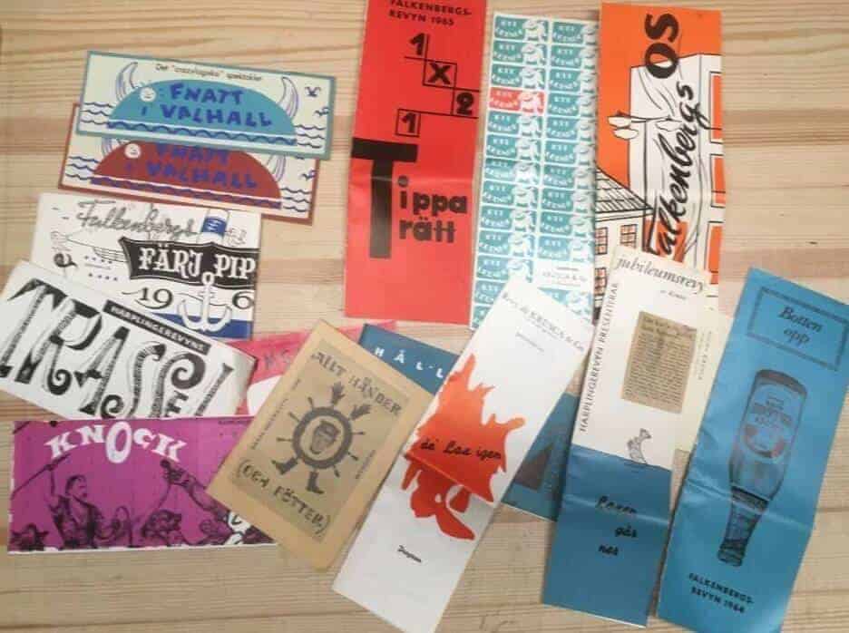 En samling revyprogram Hallan 1950- och -60-tal