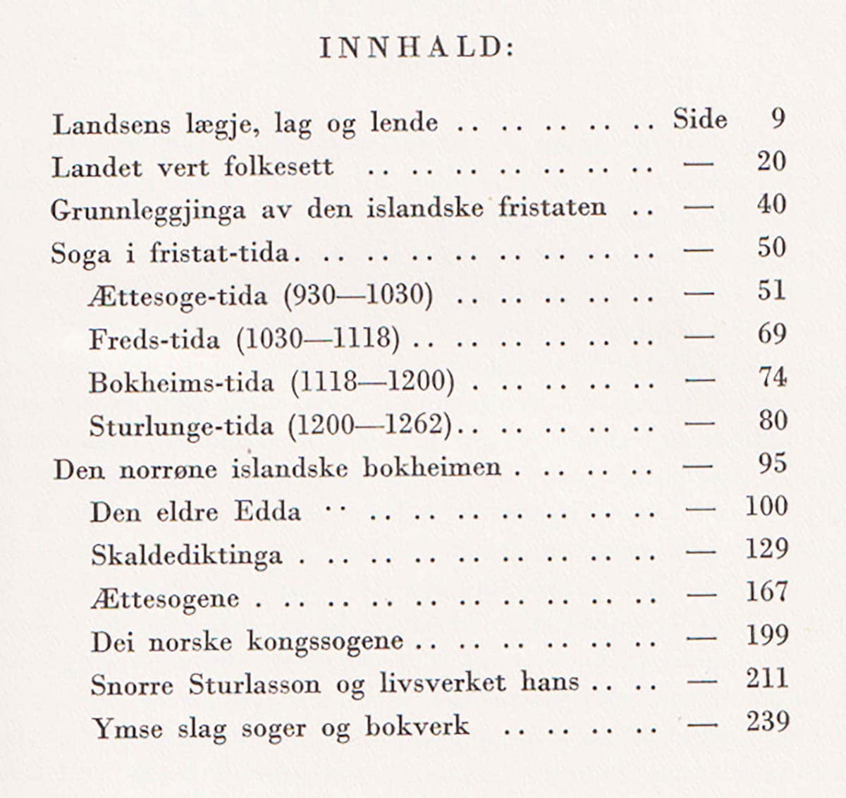 Enok Opsund : Island i sogetida