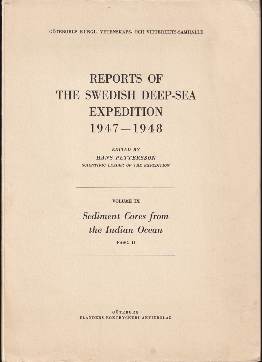 Eric Olausson : Reports of the Swedish Deep-Sea Expedition 1947-1948. Volume IX. Sediment Cores from the Indian Ocean. Fasc. II