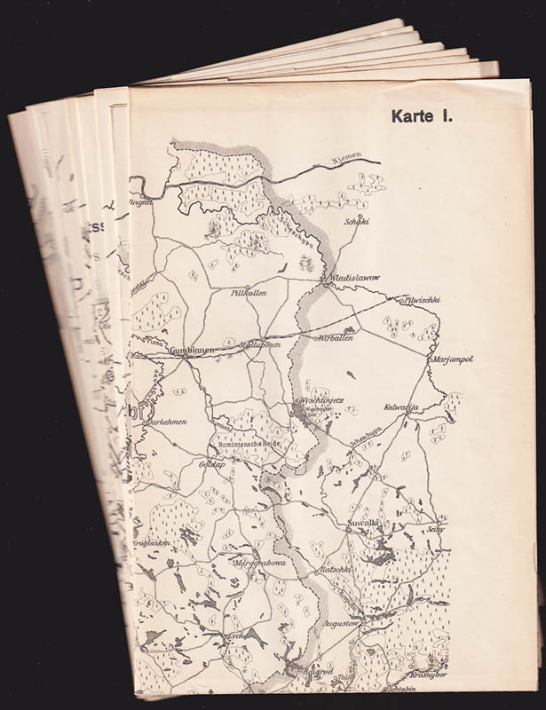 Erich Ludendorff : Enbart de 10 utvikbara kartorna till 'Meine Kriegserinnerungen 1914-1918. Mit zahlreichen Skizzen und Plänen'