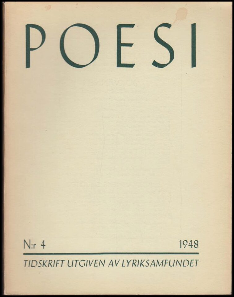 Erik Asklund : Poesi nr. 4/1948