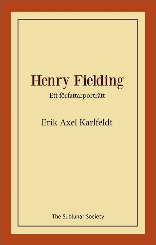 Erik Axel Karlfeldt : Henry Fielding