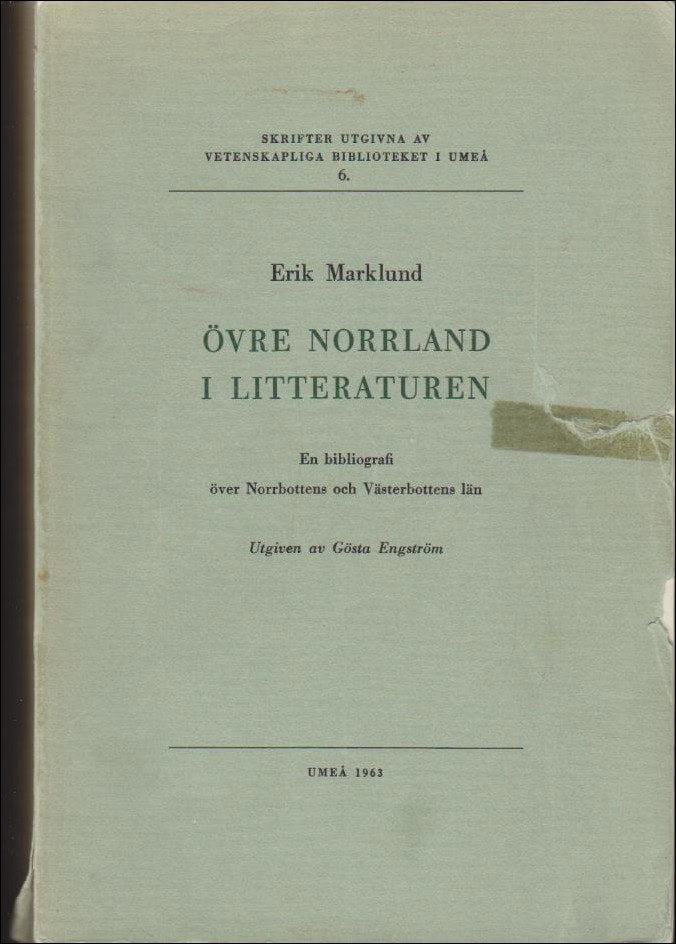 Erik Marklund : Övre Norrland i litteraturen