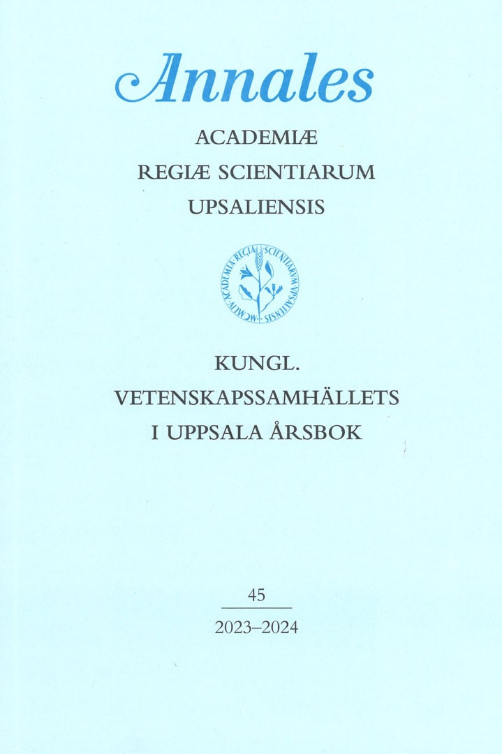 Erik Smitterberg : Kungl. Vetenskapssamhällets i Uppsala årsbok 45/2023-2024