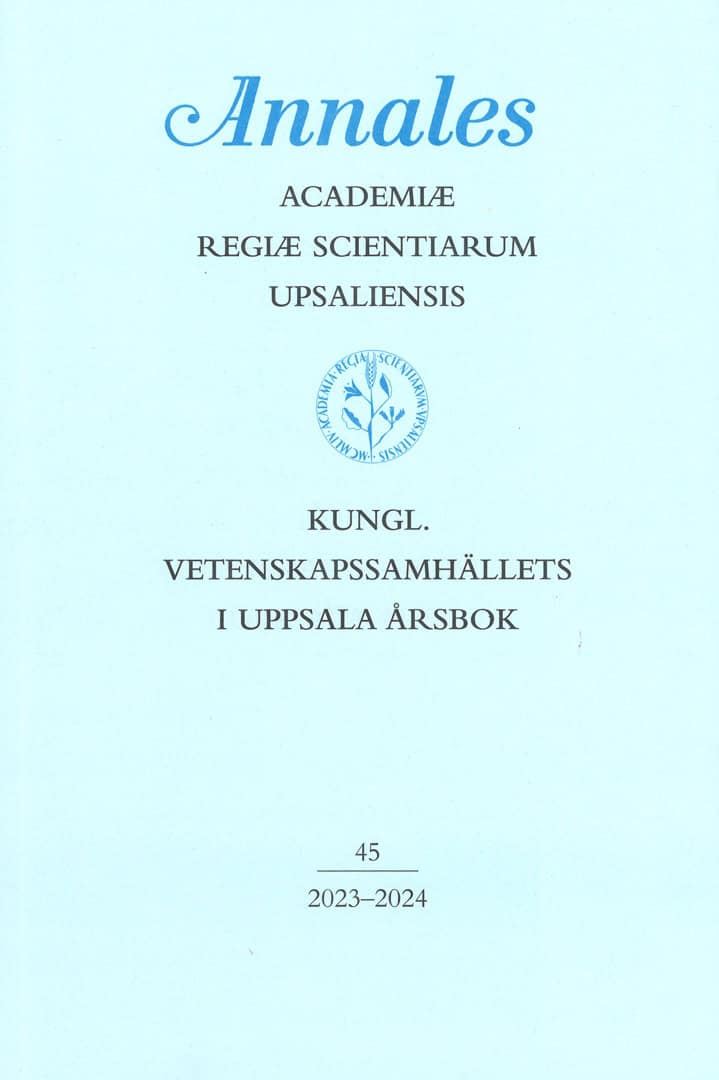 Erik Smitterberg : Kungl. Vetenskapssamhällets i Uppsala årsbok 45/2023-2024