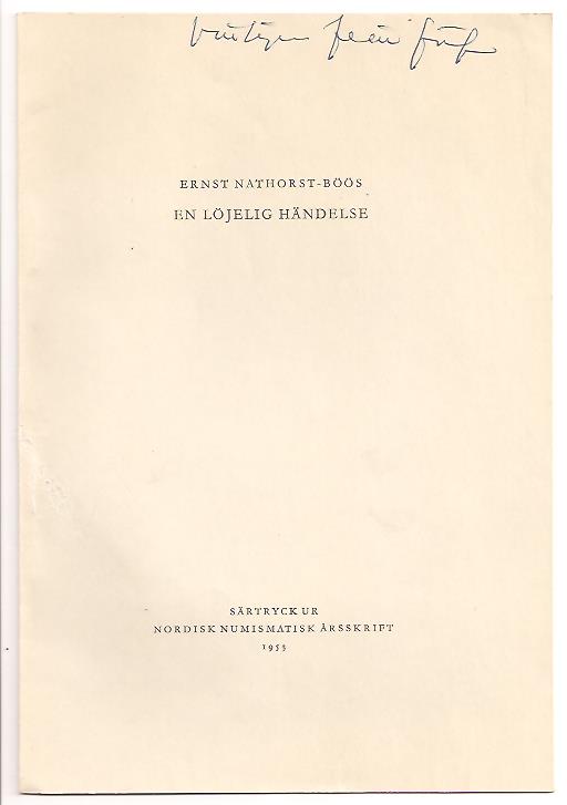 Ernst Nathorst-Böös : En löjelig händelse