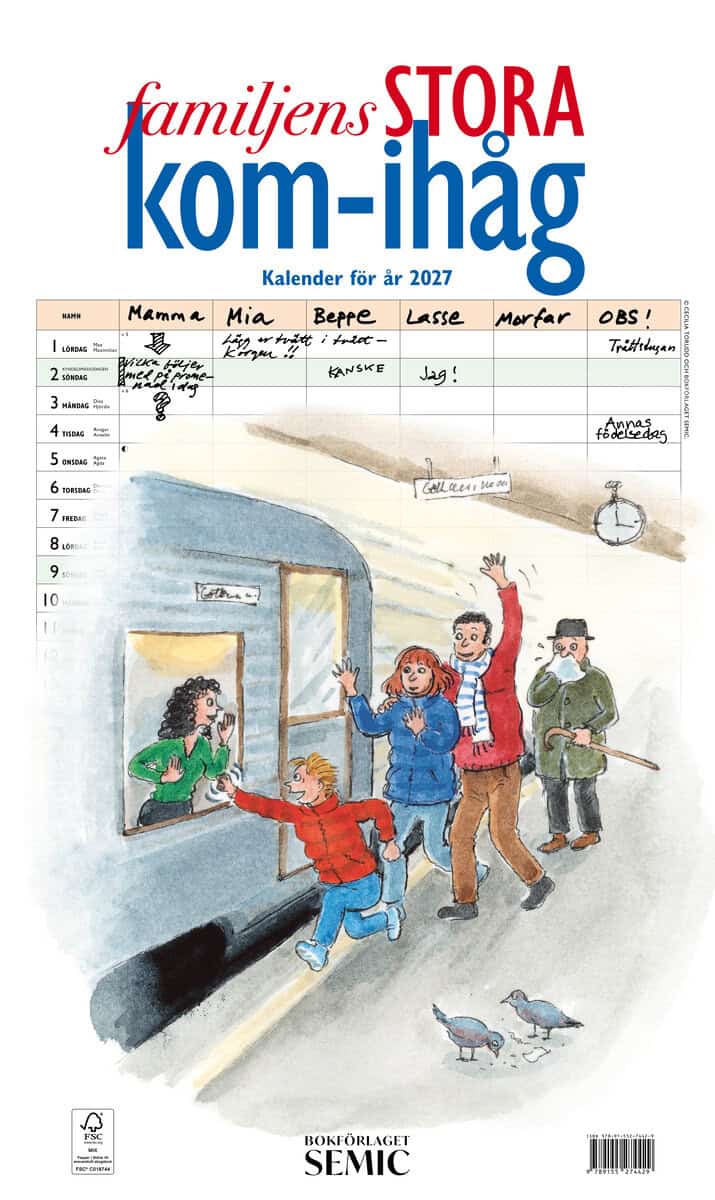 Familjens STORA kom-ihåg-kalender 2027