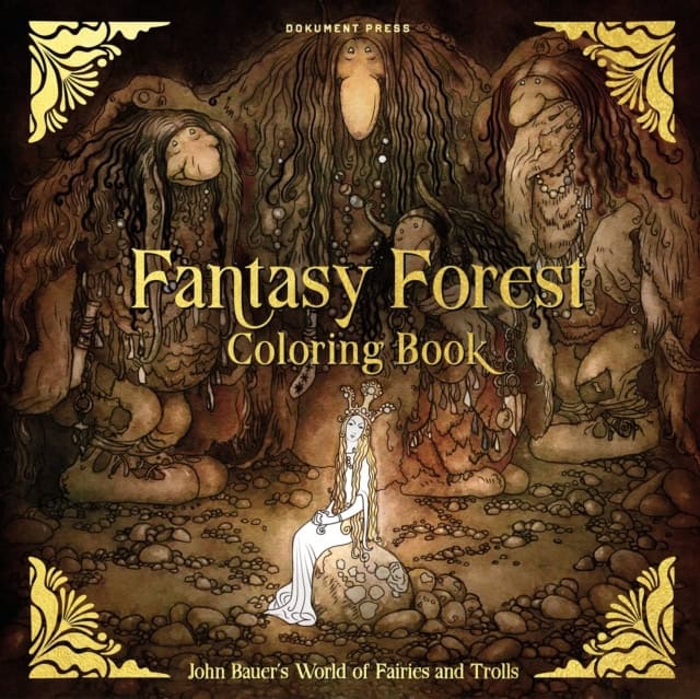 Fantasy forest coloring book