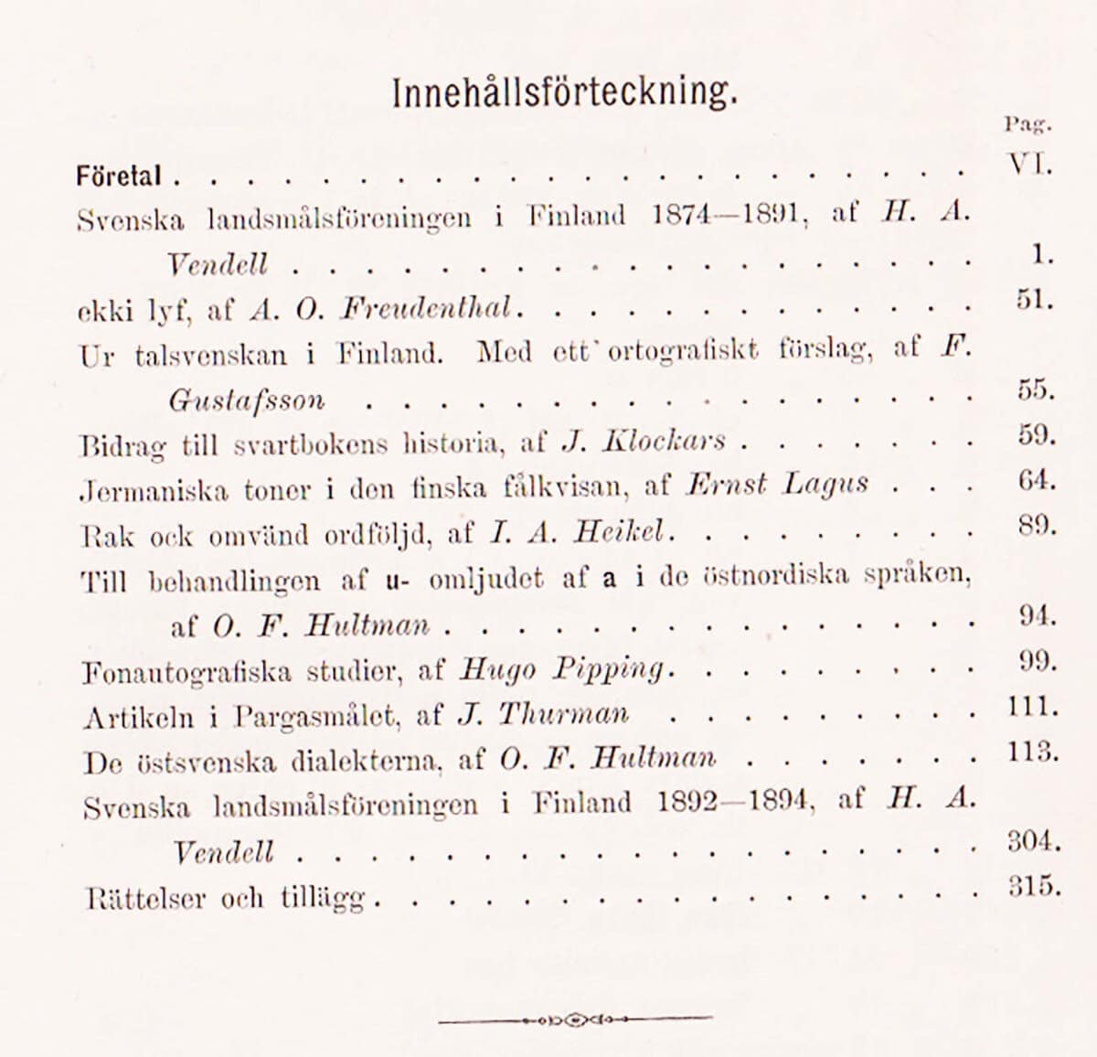 Finländska bidrag till svensk språk- och folklifsforskning. Utgifna af Svenska landsmålsföreningen i Helsingfors