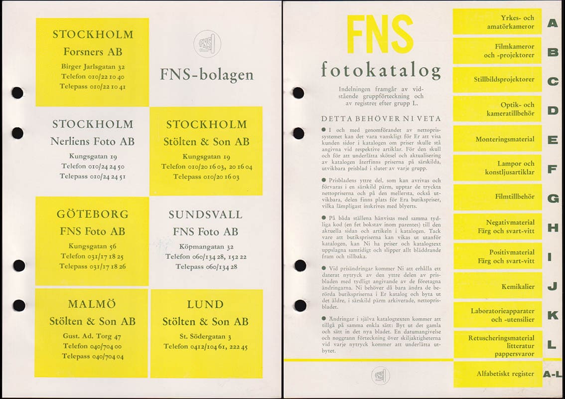 FNS fotokatalog (Forsner, Nerlien, Stölten) (produktkatalog)