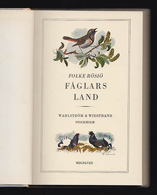 Folke Rösiö : Fåglars land