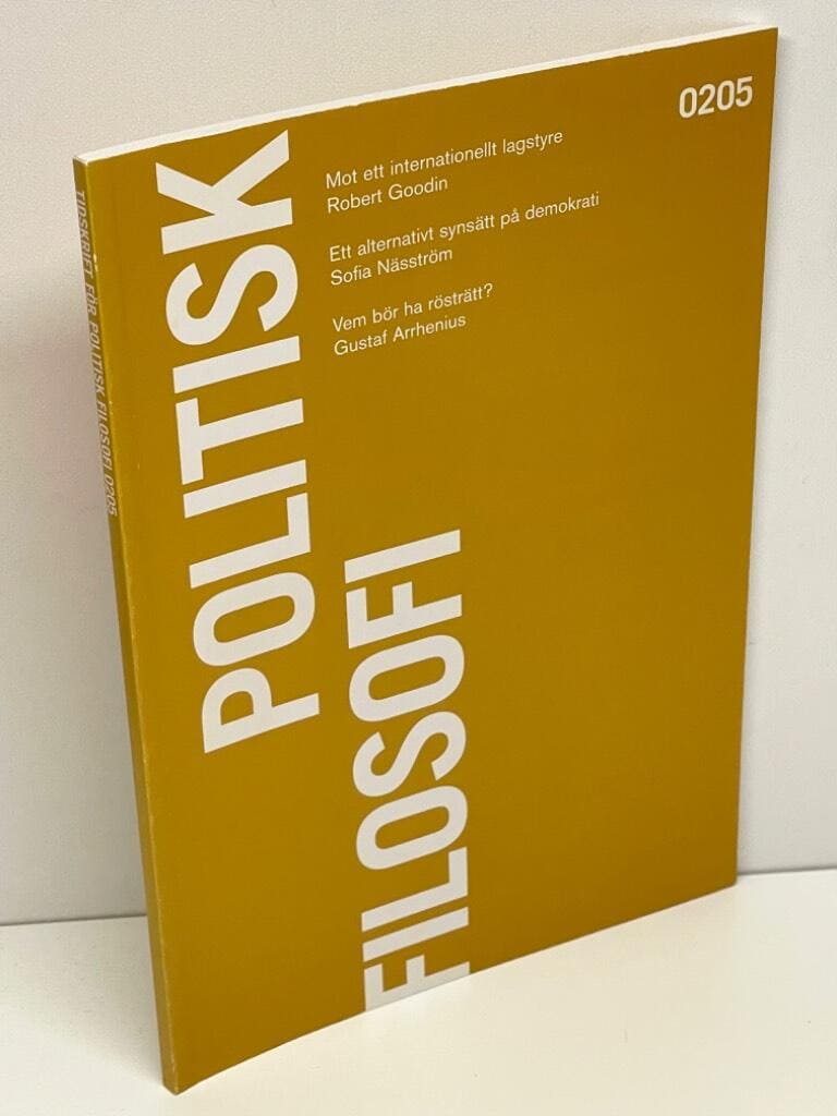 Folke Tersman Karin Enflo : Tidskrift för politisk filosofi. Nr 2 2005