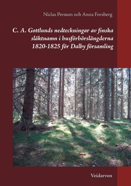 Forsberg, Anna ; Persson, Niclas : C. A. Gottlunds nedteckningar av finska släktnamn i husförhörslängderna 182