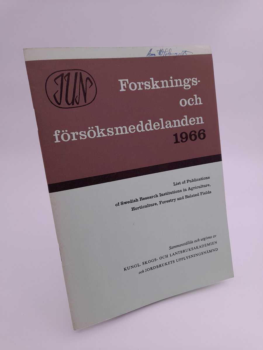 Forsknings- och försöksmeddelanden : 1966