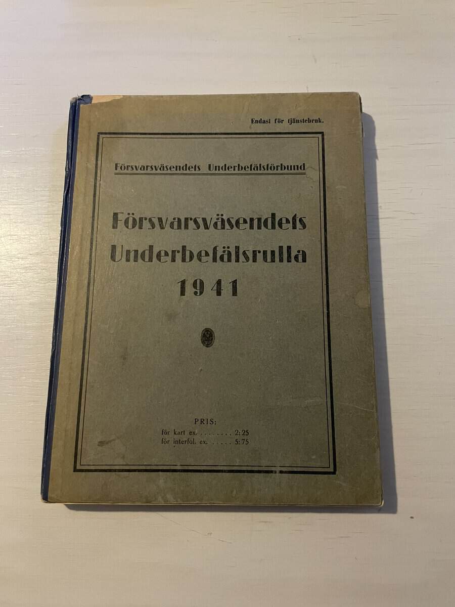 Försvarsväsendets underbefälsrulla 1941