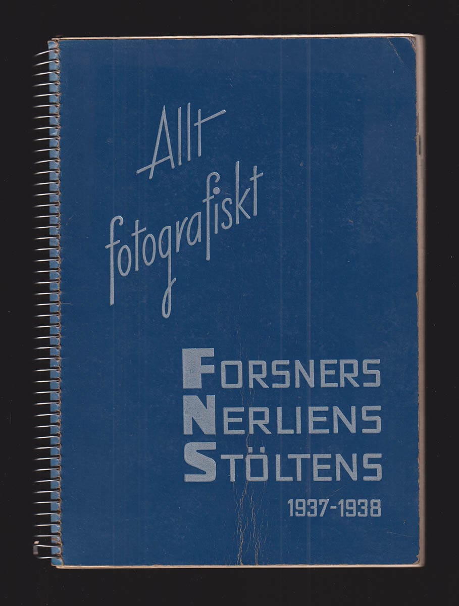 Foto-katalog 1937-1938. FNS. Forsners AB, Edv. Nerlin AB, Stölten & son AB