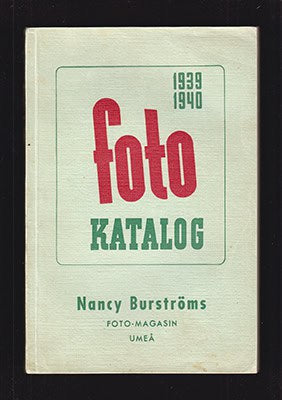 Fotografi apparater, tillbehör, förbrukningsartiklar 1939-1940 (katalog)