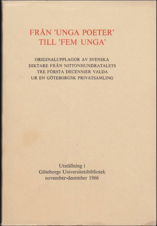Från ‘unga poeter’ till...