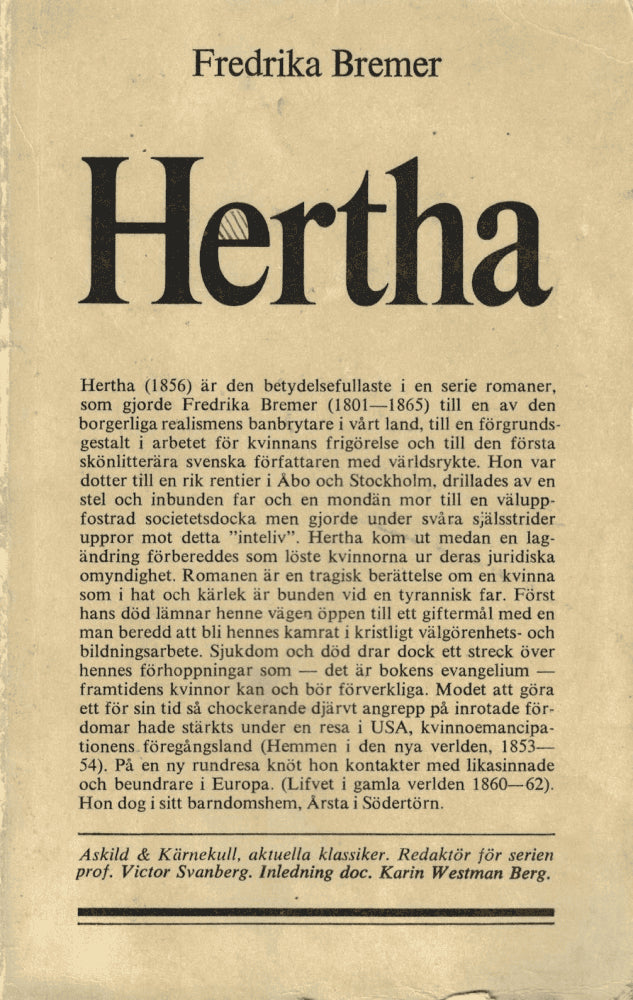 Fredrika Bremer : Hertha