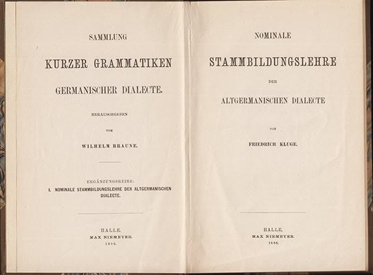Friedrich Kluge : Nominale Stammbildungslehre
