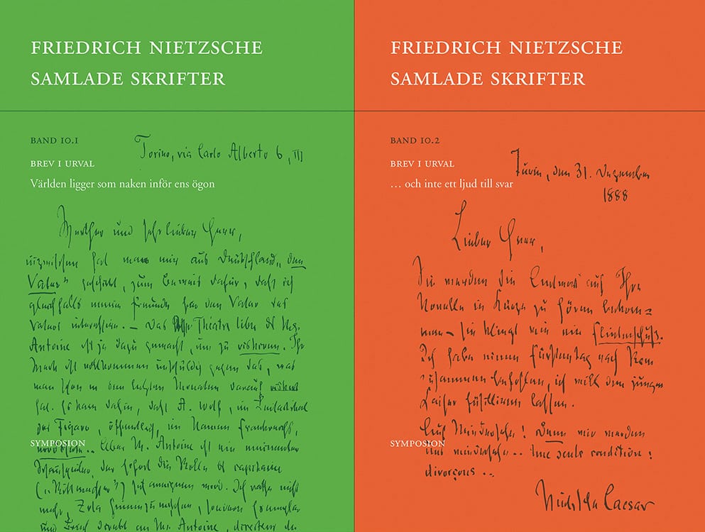 Friedrich Nietzsche : Samlade skrifter. Bd 10.1 och Bd 10.2, Brev i urval