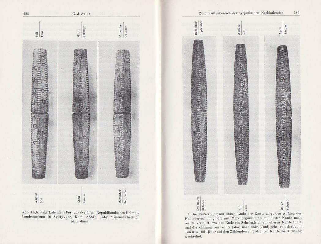 G. J. Stipa : Zum Kulturbereich der syrjänischen Kerbkalender