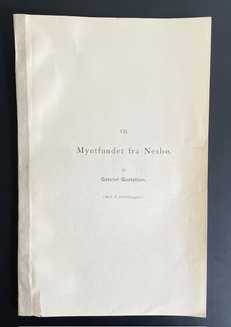 Gabriel. Gustafson : Myntfundet fra Nesbø.